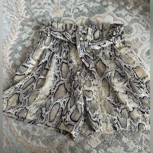 Zara high waist tie shorts